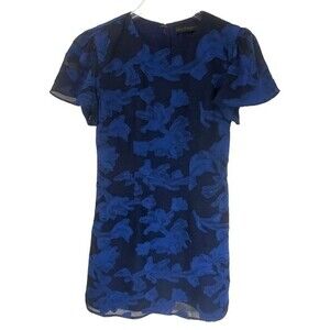 House of Harlow 1960 Black Lotte Dress in Cobalt XS